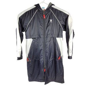 TYR Alliance Adult XS Black and White Podium Swim Parka Aquatics Lined Jacket